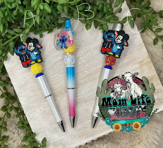 Cartoon Character Beaded Pen