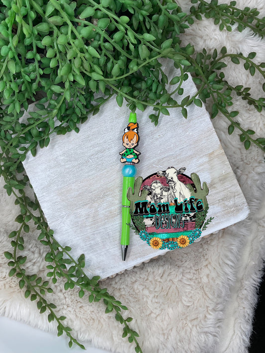 Cartoon Character Beaded Pen