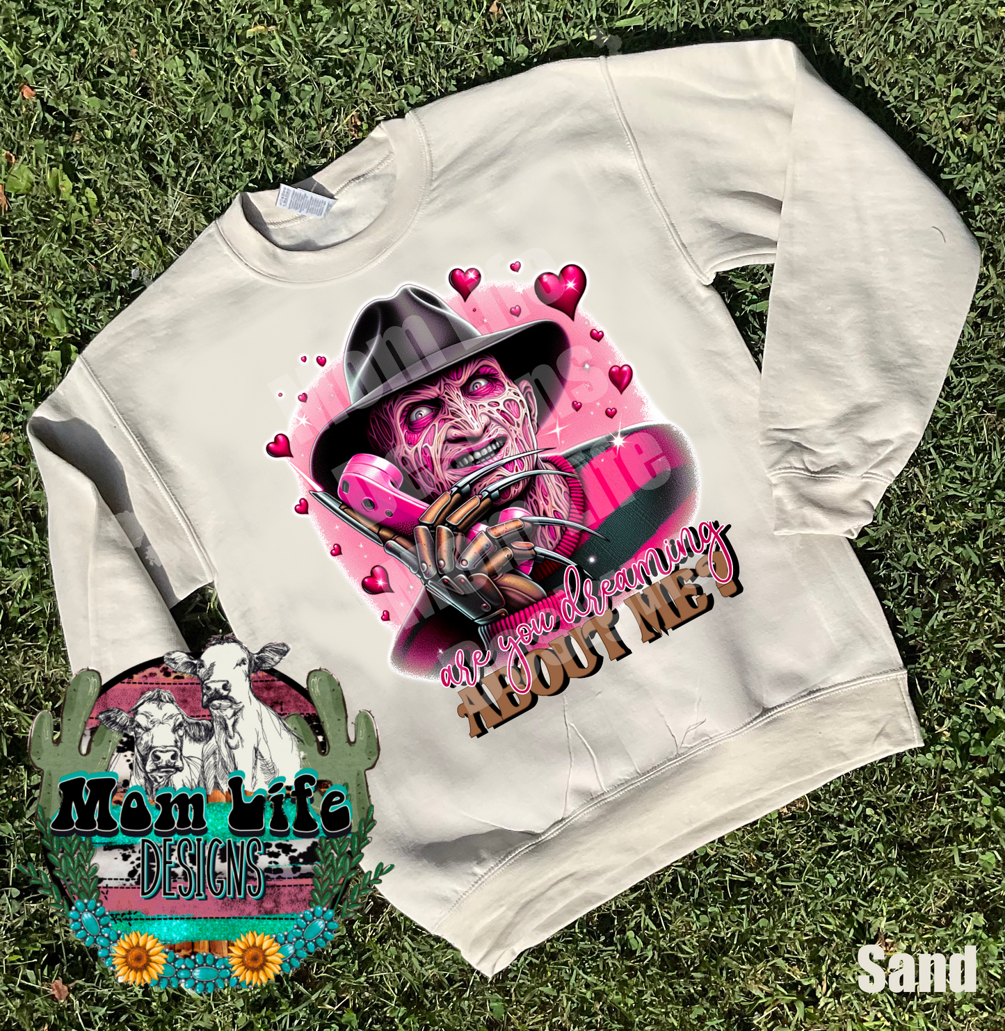 Valentine’s Day Crewneck Sweatshirt “ Are You Dreaming About Me” Scary Horror Character