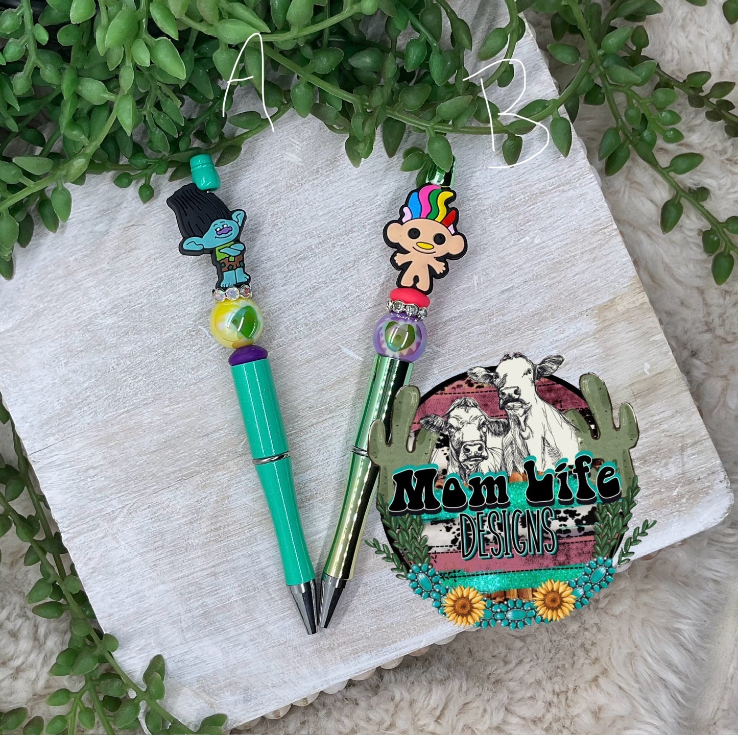 Cartoon Character Beaded Pen