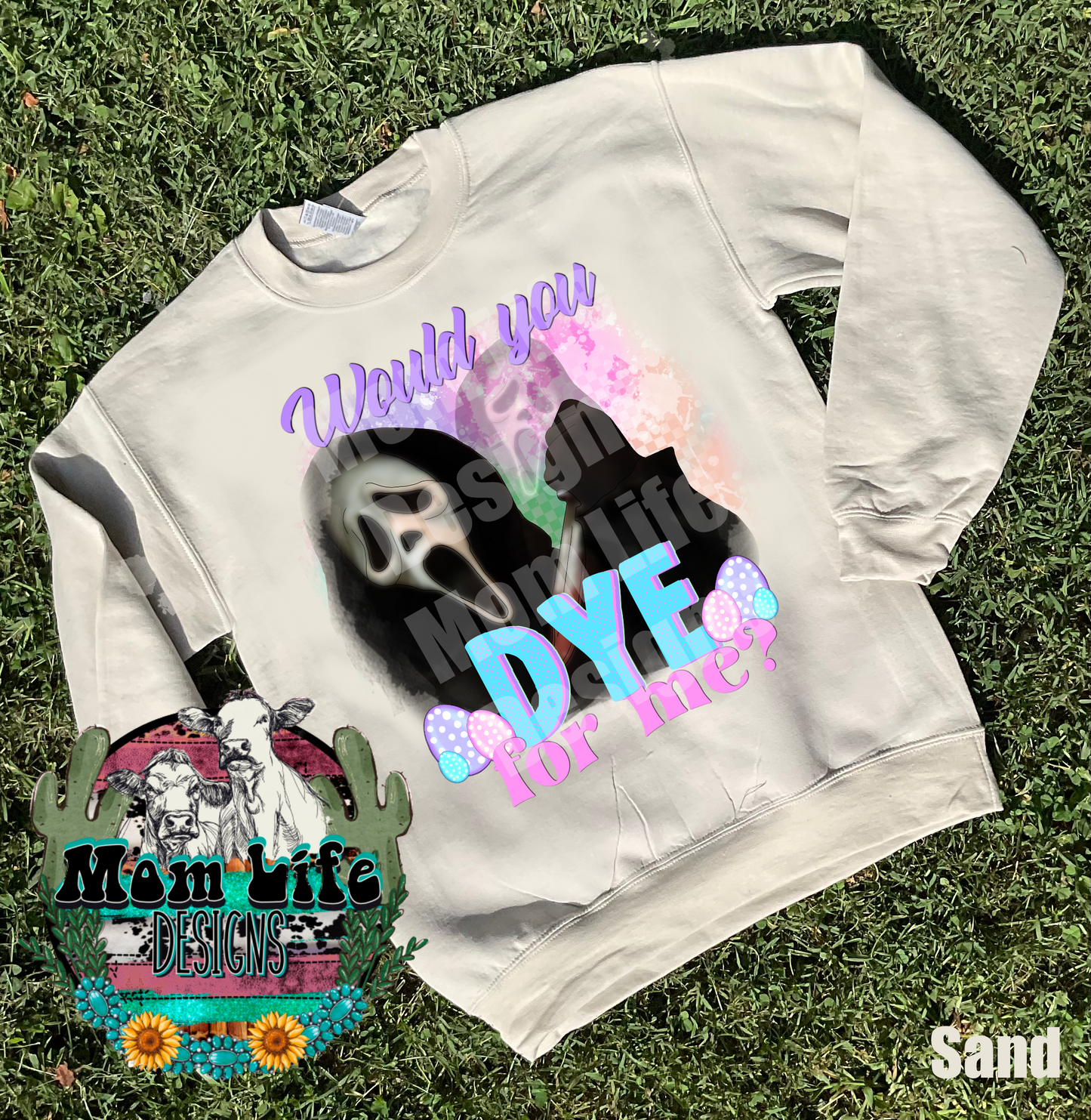 Easter Crewneck Sweatshirt “Would You Dye For Me?” Horror Character Scary Movie