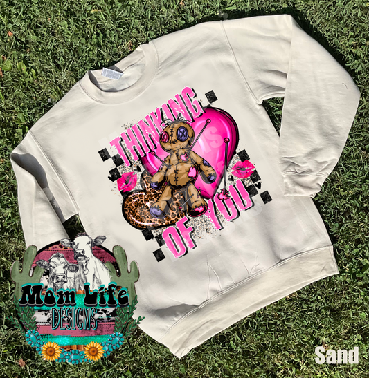 Valentine’s Day Crewneck Sweatshirt “Thinking Of You”