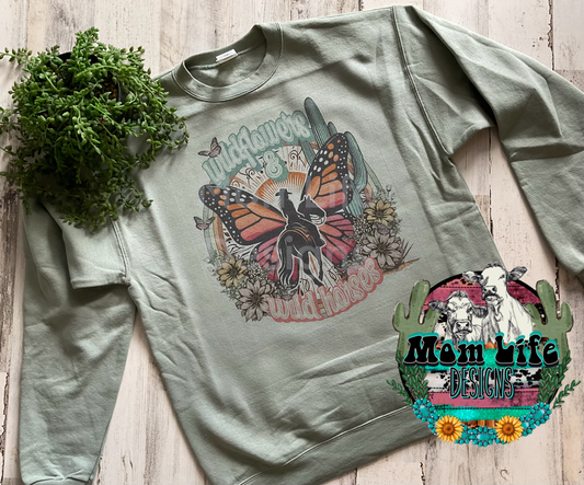 Wild Flowers & Wild Horses Sweatshirt