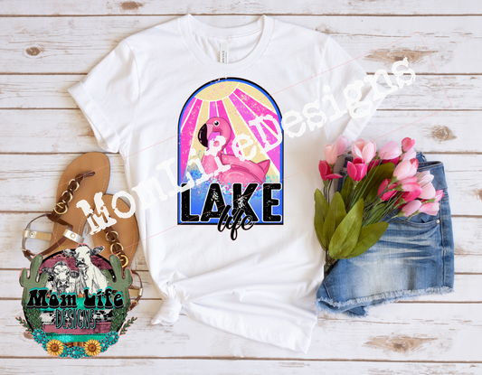 Lake Life Flamingo Tee