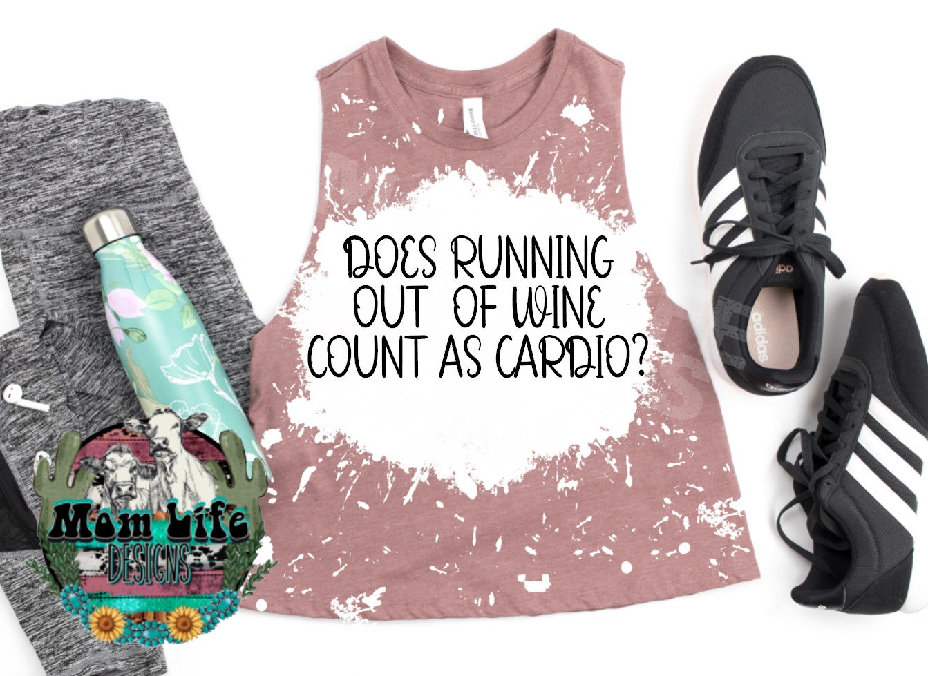 Does Running Out Of Wine Count As Cardio? Gym Cropped Tank Top