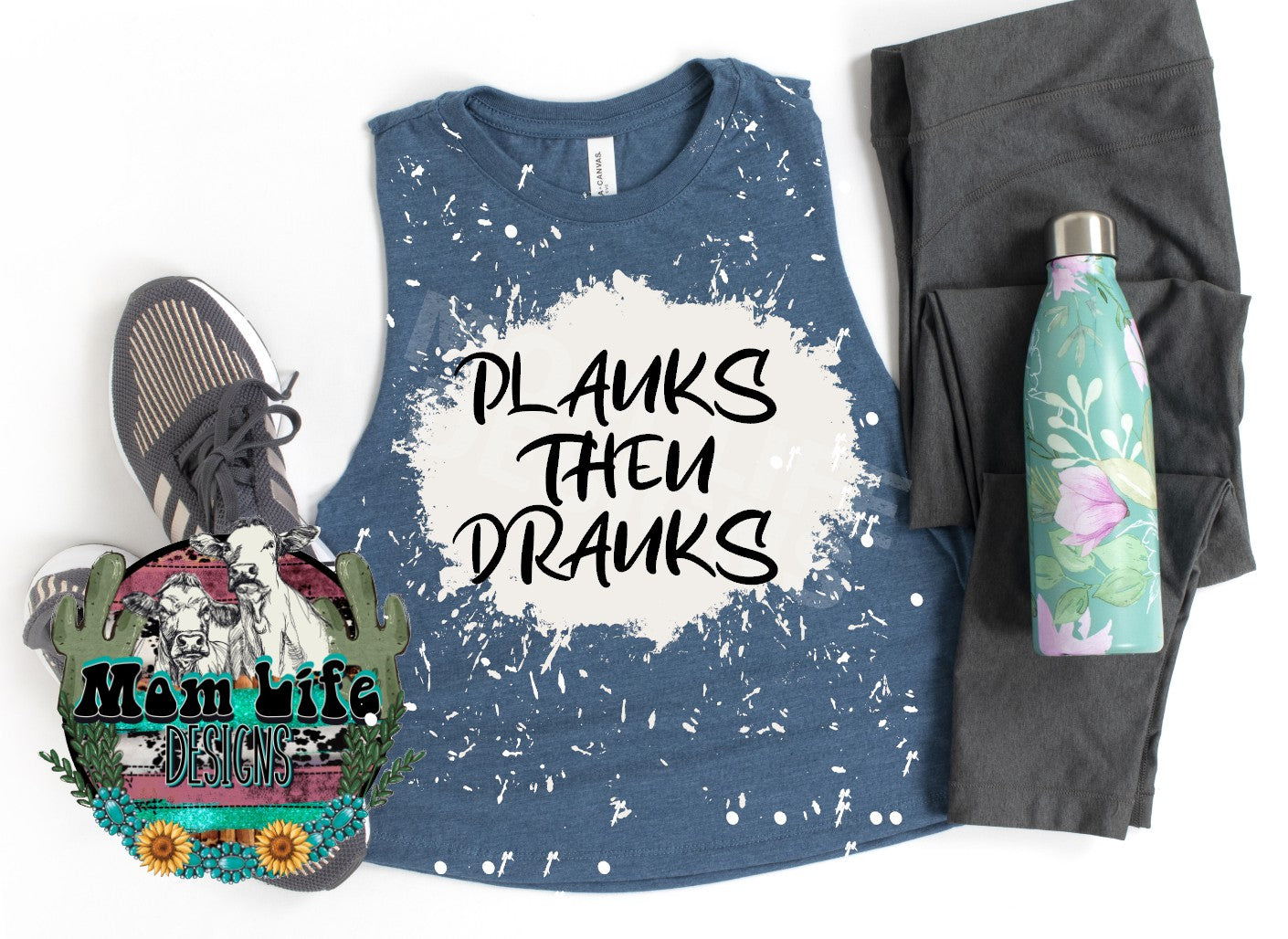 Planks Then Dranks Gym Cropped Tank Top