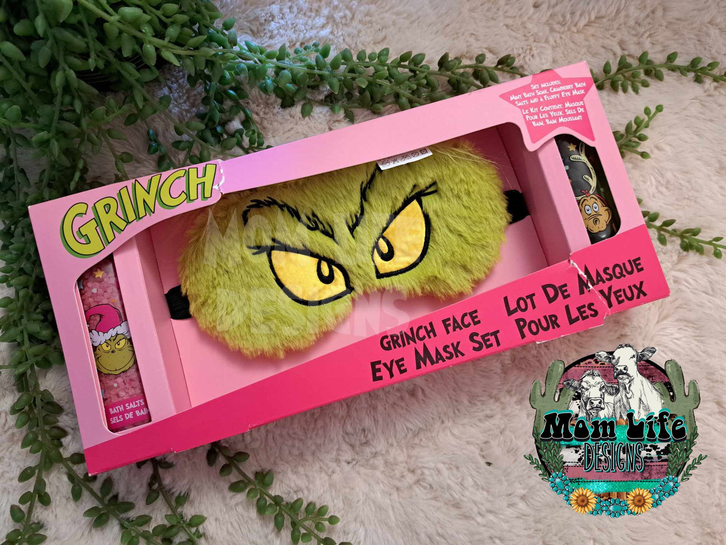 Mean Green Guy Face /Eye Mask Set with Bath Salts & Bath Soak