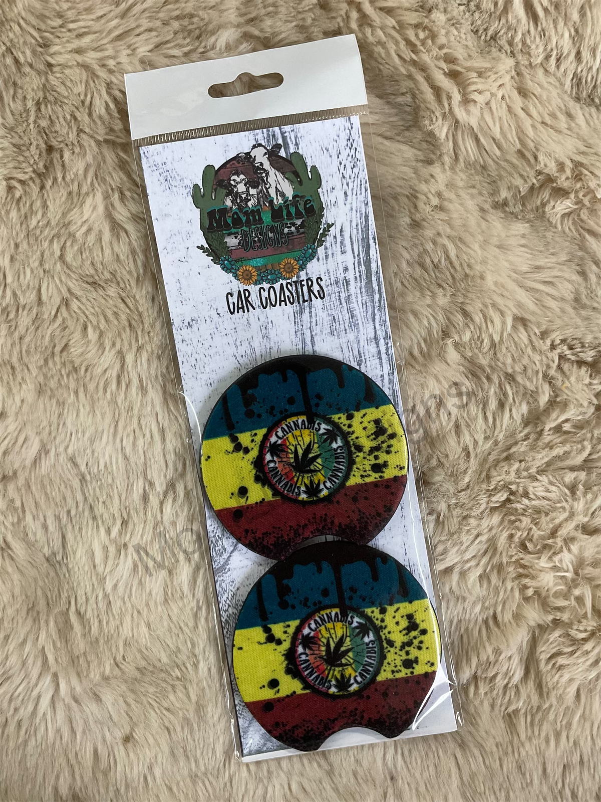 420 Cannabis Car Coasters