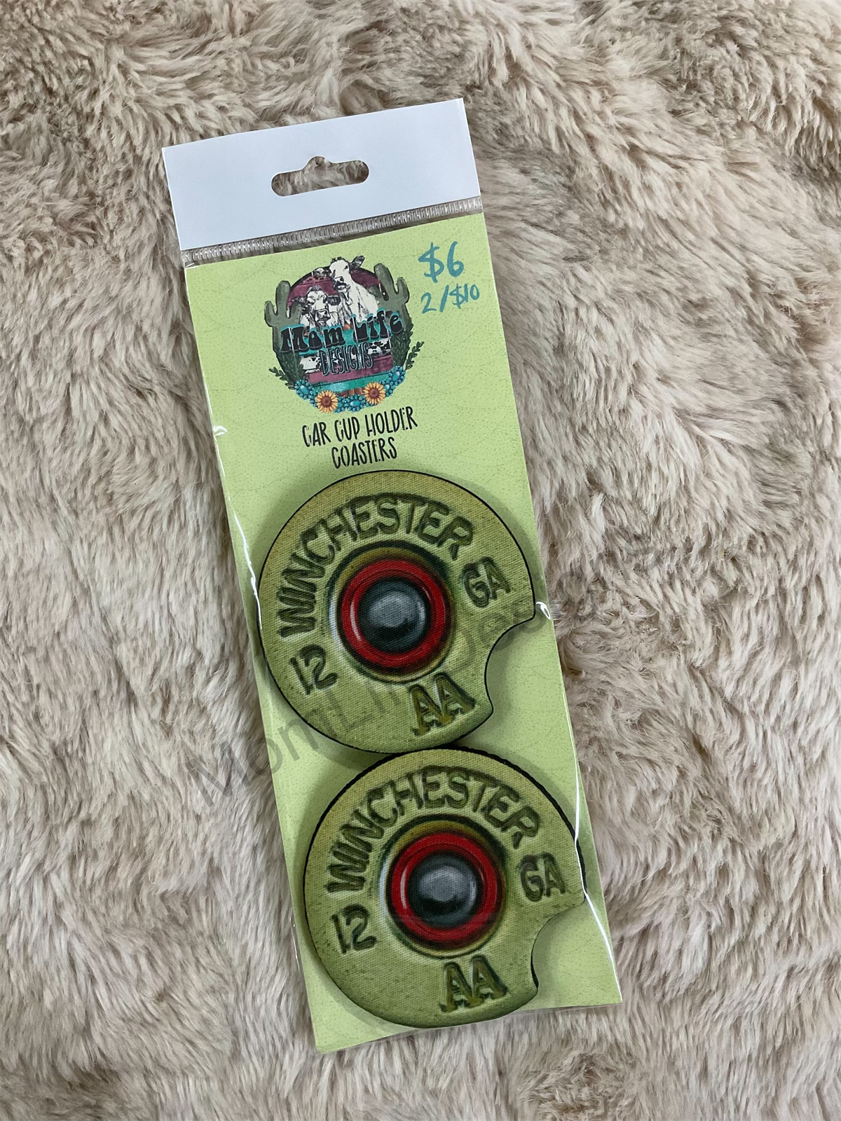 12 Gauge Shotgun Shell Car Coasters