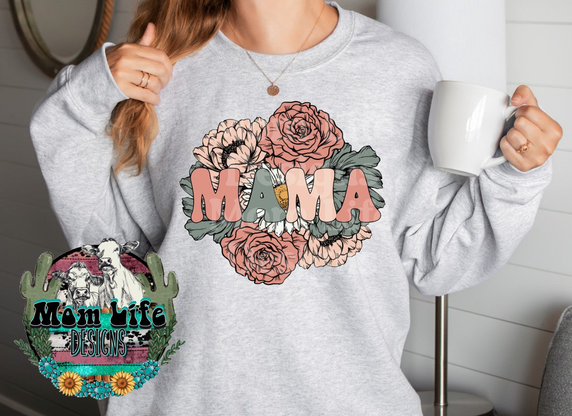 Mama Floral Retro Sweatshirt