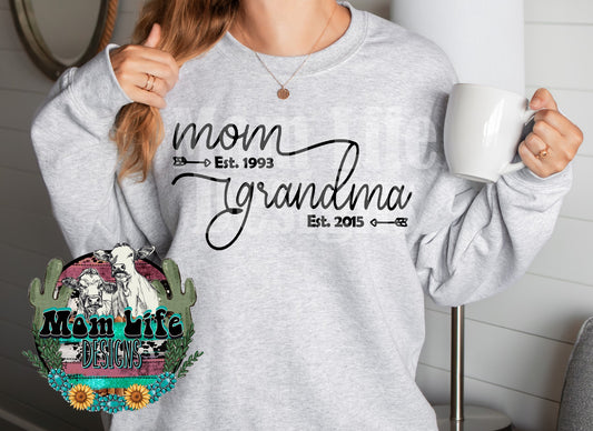 Mom Grandma Crewneck Sweatshirt
