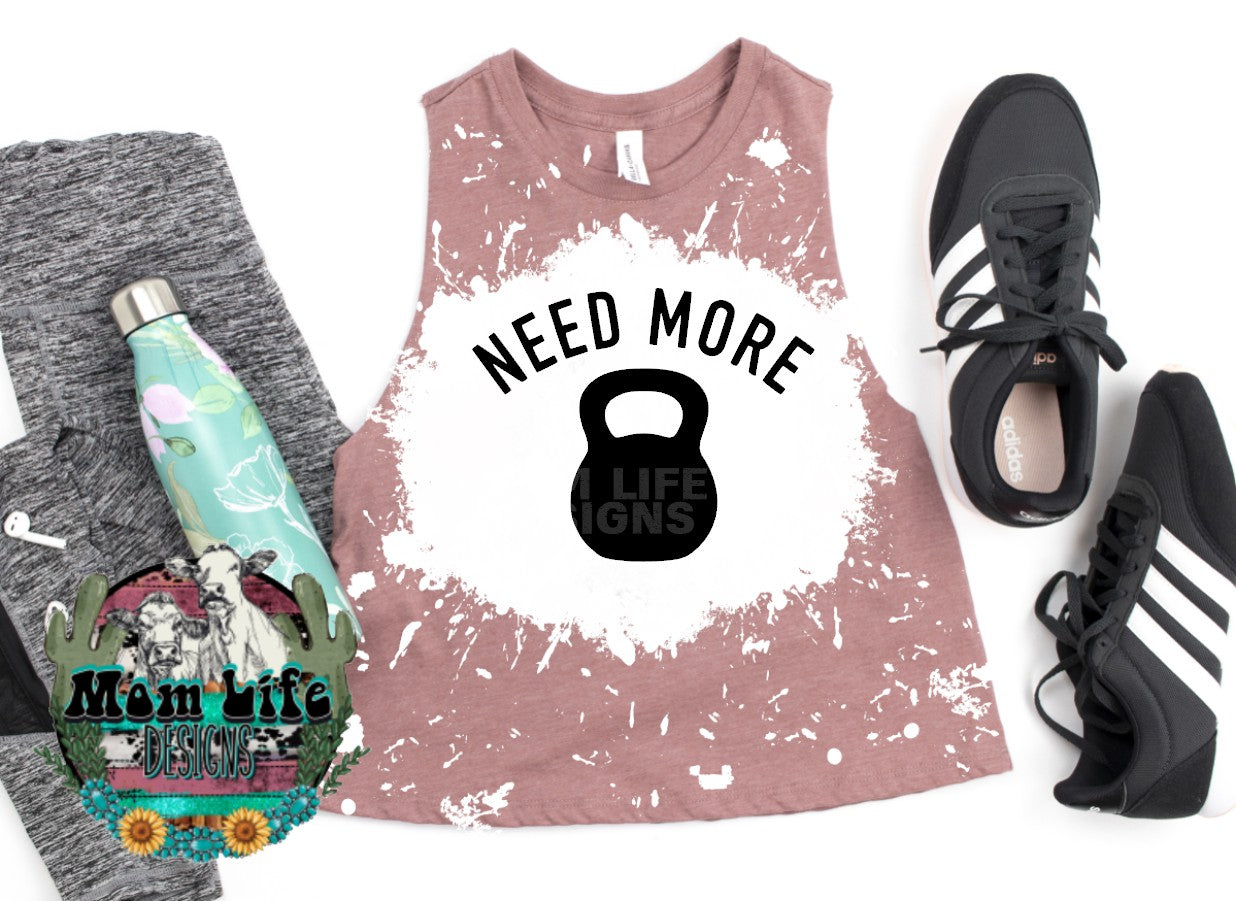 Need More Weights Kettlebell Gym Cropped Tank Top