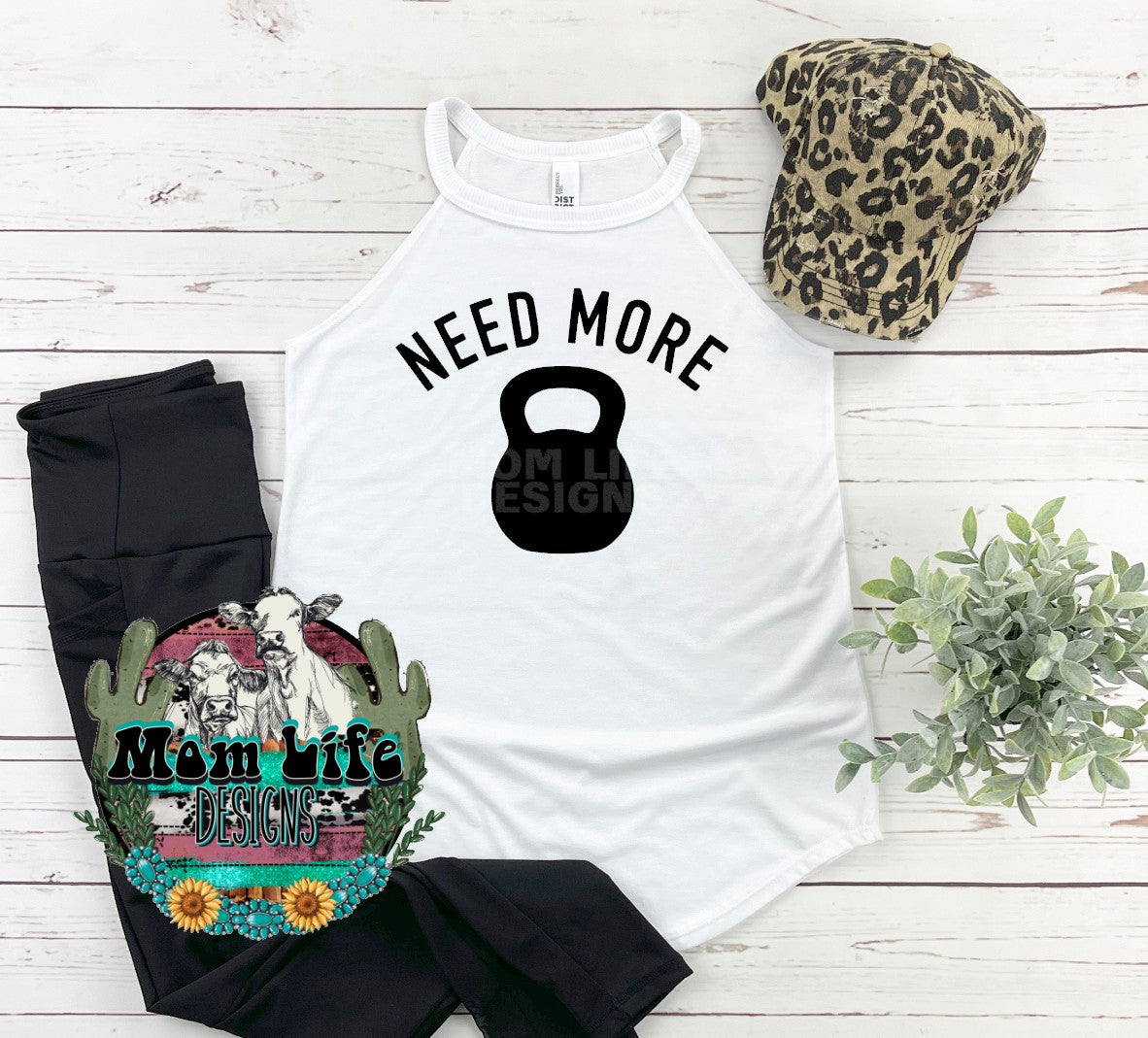 Need More Weights Kettlebell  Gym Rocker Tank Top