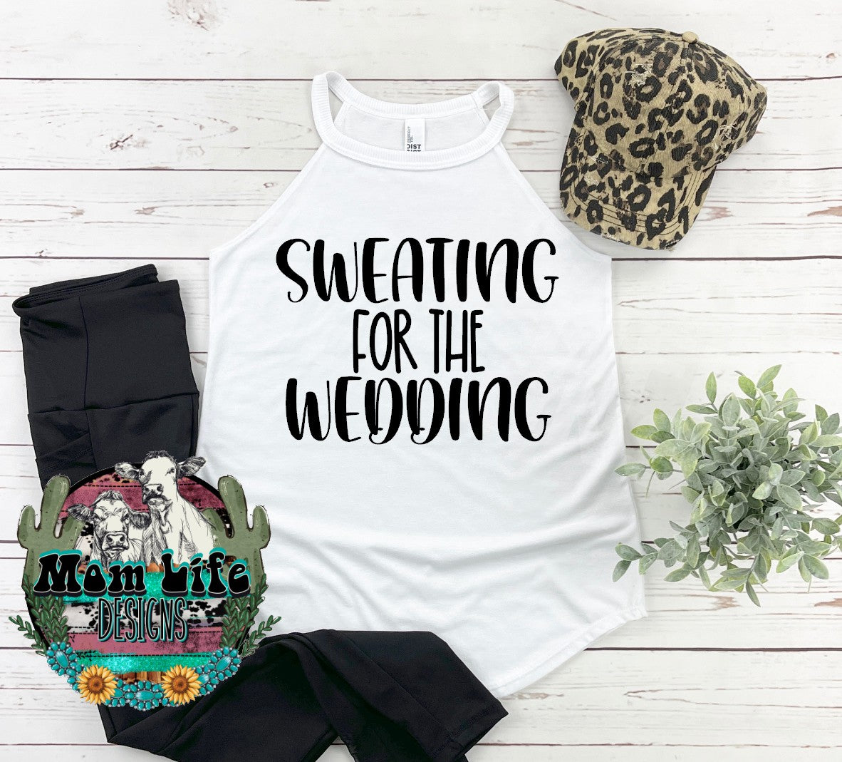 Sweating For The Wedding Gym Rocker Tank Top