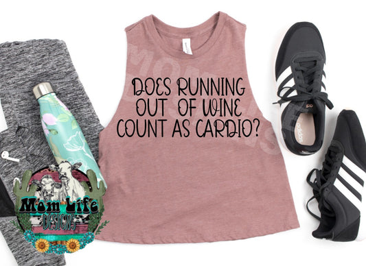 Does Running Out Of Wine Count As Cardio? Gym Cropped Tank Top