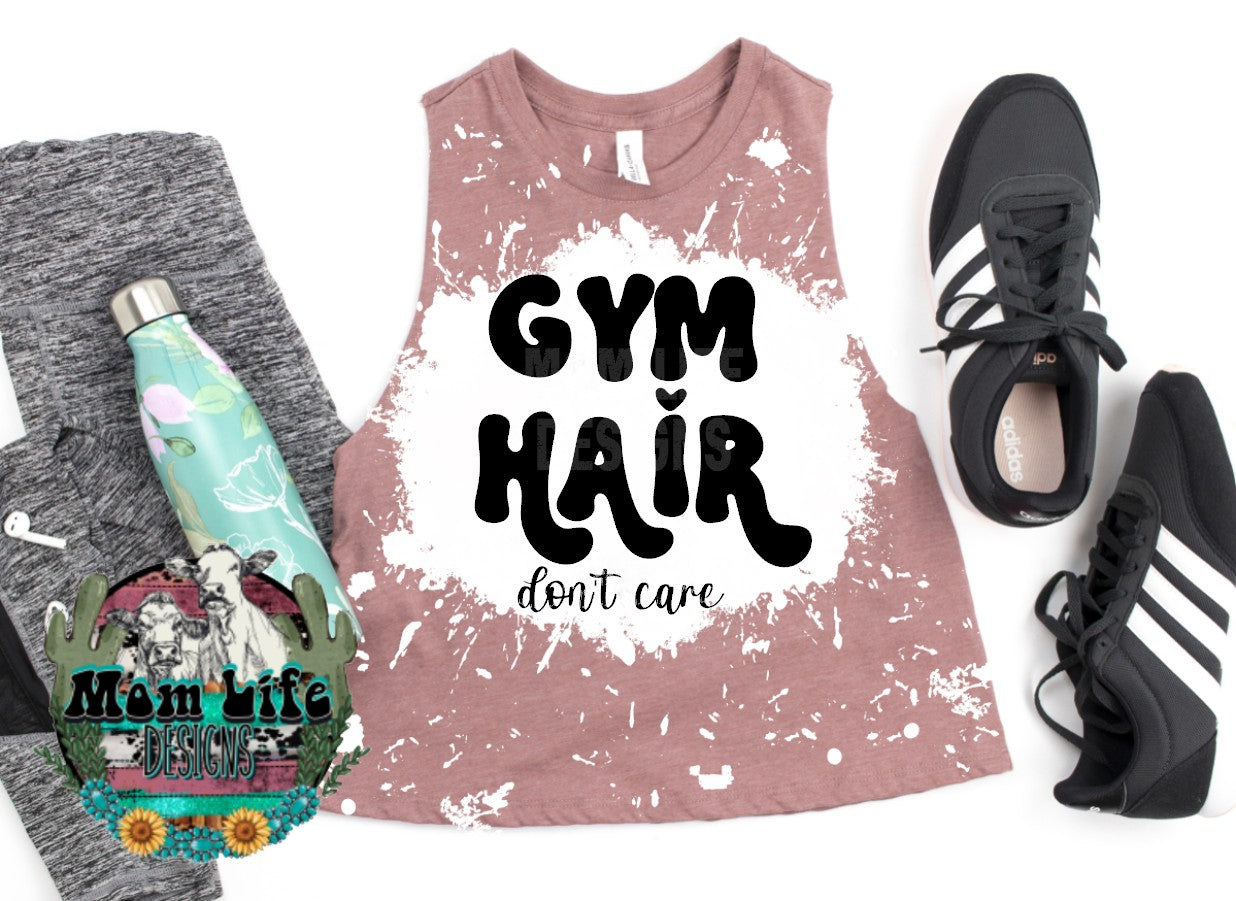 Gym Hair Don't Care Cropped Tank Top