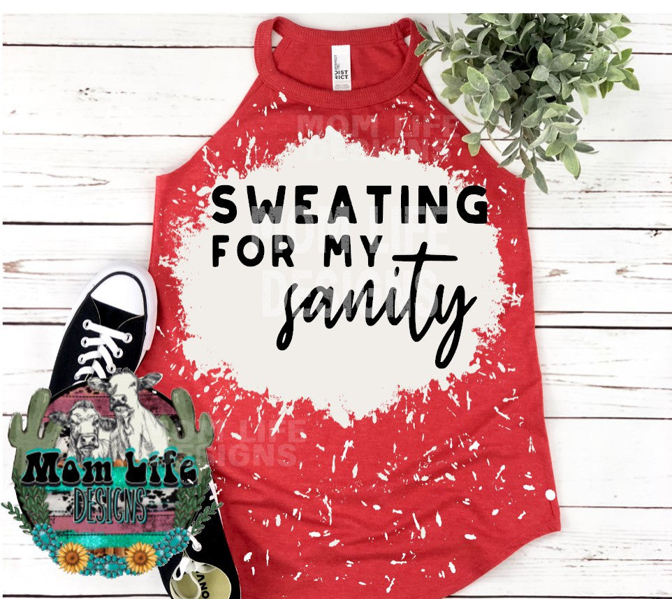 Sweating For My Sanity Gym Rocker Tank Top